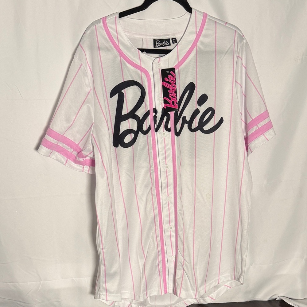 Barbie Pink Striped Button Down Shirt